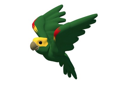 Попугай Руди 3D-фигура